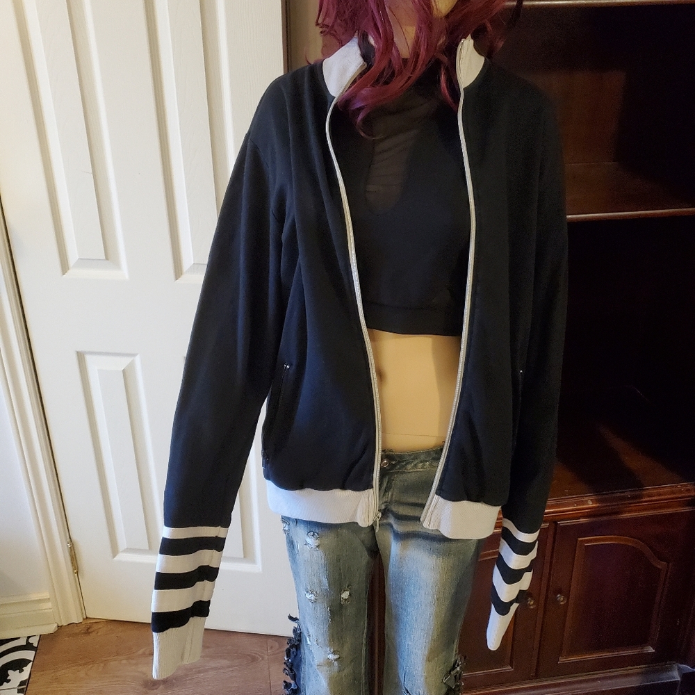 Guess Y2K Black Baggy Varsity Sweatshirt